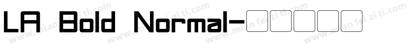 LA Bold Normal字体转换